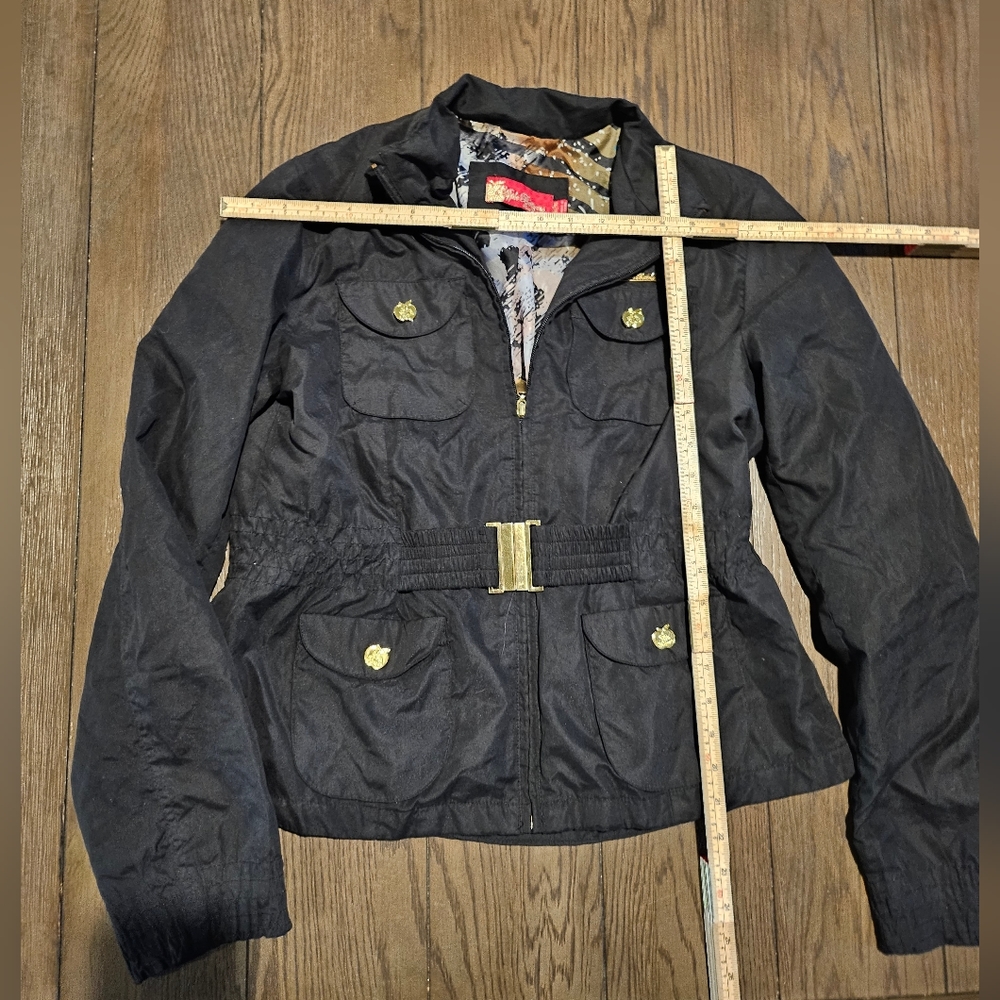 Y2k Apple Bottoms Outerwear Black Fitted Puffer J… - image 1